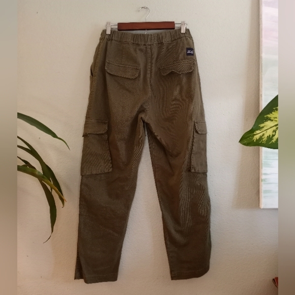 Native Youth Baggy Belted Olive Green Khaki Cargo Pant Utility Skater Emo Street - Picture 6 of 8